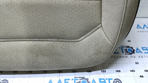 Passenger seat cushion upholstery for a VW Passat b7 12-15 USA, beige leather, perforated, with brown stitching, heated, cleanable