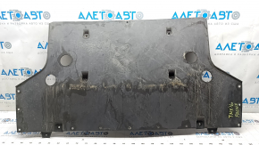 Tesla Model X 16-21 front bumper guard is scuffed, dented, and has tears