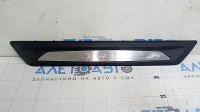 Front left outer door sill trim for BMW 3 Series F30 12-18, black with chrome, scratches