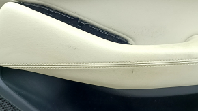 Mazda 6 18-21 front right door panel, black, armrest and insert, beige leather, gray molding with chrome, dry-cleanable, scratches