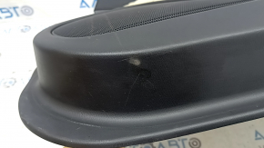 Mazda 6 18-21 front right door panel, black, armrest and insert, beige leather, gray molding with chrome, dry-cleanable, scratches