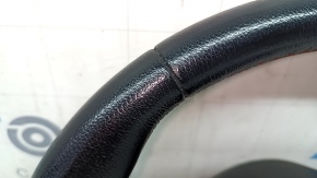 Naked steering wheel BMW 3 F30 12-18 black leather, Sport without paddles and heating, with red stitching, with overlay and buttons, worn