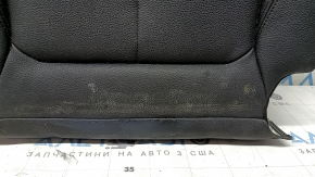 Lower passenger seat trim for BMW 3 F30 12-18, black leather with black stitching, Sport, heated, cleanable