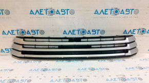 Toyota Highlander 17-19 front bumper lower grille chrome without chamber with plugs