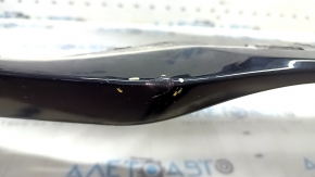 Bare front bumper BMW 3 F30 16-18 Basis, black, non-factory holes, broken mount, scratches, dents, bumps