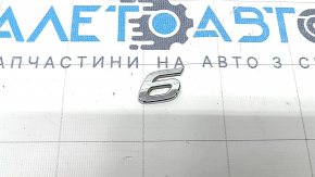 Emblem inscription 6 trunk lid Mazda 6 18-21