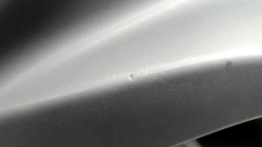 Tesla Model X 16-21 front right door panel, black and beige leather, light wood molding, chrome handle, scratches, dents, cracked wood