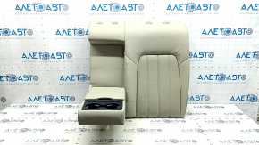 Rear seat backrest, 2nd row, left, Mazda 6 19-21, beige leather, perforated, heated, without headrests, needs cleaning, wrinkled