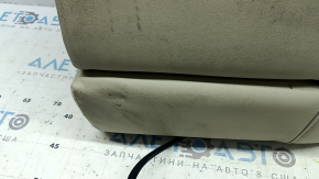 Rear seat backrest, 2nd row, left, Mazda 6 19-21, beige leather, perforated, heated, without headrests, needs cleaning, wrinkled