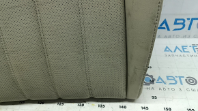 Rear seat backrest, 2nd row, left, Mazda 6 19-21, beige leather, perforated, heated, without headrests, needs cleaning, wrinkled