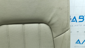 Rear seat backrest, 2nd row, left, Mazda 6 19-21, beige leather, perforated, heated, without headrests, needs cleaning, wrinkled