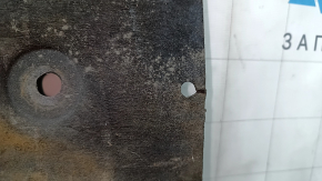 Right underbody protection for BMW 3 F30 4d 12-18 is worn, torn, and dented.