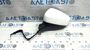 Left side mirror assembly Mazda 6 17-21, 6 pins, turn signal, heated, BSM, white, scratched