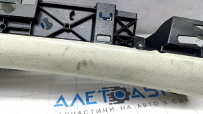 Tesla Model X 16-21 right front pillar trim, beige Alcantara, dry cleanable, scratches, broken mount