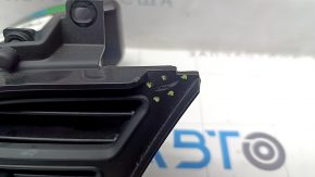 Tesla Model X 16-21 front dashboard air vent, driver's left, gray lower molding, matte inserts, scratch
