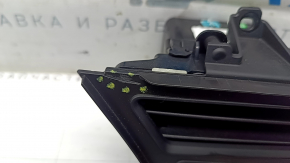 Tesla Model X 16-21 front dashboard air vent, driver's right, gray lower molding, matte inserts, scratch