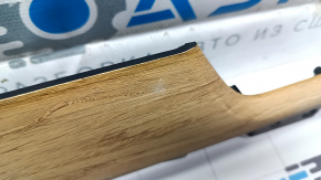 A set of front panel trims for the Tesla Model X 16-21 air vents in light wood, varnished.