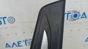 Outer front left door sill trim for BMW 5 F10 11-16, black with chrome, missing chrome trim, scratches, broken fasteners