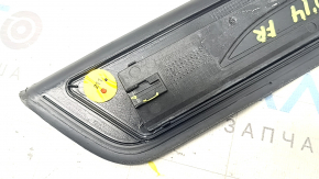 Outer front right door sill trim for BMW 5 F10 11-16, black with chrome, missing chrome trim, scratches, broken fasteners