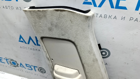 Tesla Model X 16-21 center pillar trim, upper belt, left, beige Alcantara, dry-cleanable