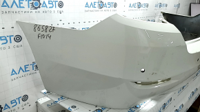Bare rear bumper for BMW 5 F10 14-16 with parking sensors, Base, white, worn