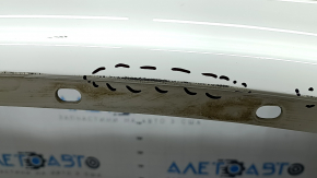 Bare rear bumper for BMW 5 F10 14-16 with parking sensors, Base, white, worn