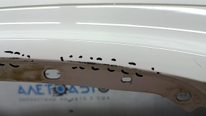 Bare rear bumper for BMW 5 F10 14-16 with parking sensors, Base, white, worn