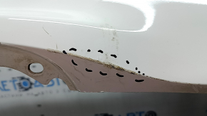 Bare rear bumper for BMW 5 F10 14-16 with parking sensors, Base, white, worn