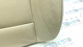 Driver's seat back upholstery BMW 5 F10 14-16 Dakota beige leather Venetobeige, heated, dry cleanable, wrinkled