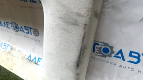 Tesla Model X 16-21 headliner, Alcantara beige, dry cleanable, broken fastener, creases, scratches, dents