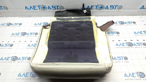 Lower driver's seat trim for Tesla Model X 16-21, beige leather, heated, leather punctured, scuffed, dented side panel