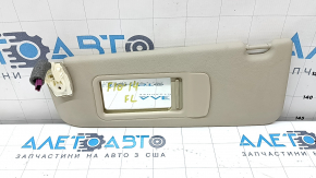 Left visor BMW 5 F10 11-16 beige oyster, without hook