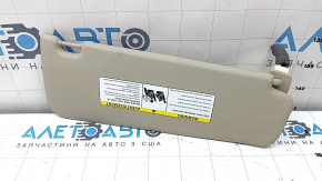 Left visor BMW 5 F10 11-16 beige oyster, without hook