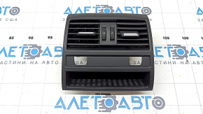 BMW 5 F10 11-16 center console air vent, black, for heated rear seats, scratched, peeling coating