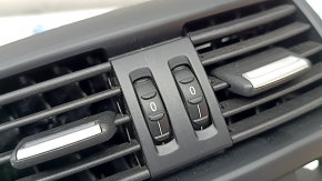 BMW 5 F10 11-16 center console air vent, black, for heated rear seats, scratched, peeling coating