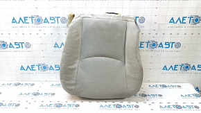 Toyota Prius 30 10-15 passenger seat cushion upholstery, gray leather, perforated, heated, wrinkled, needs cleaning