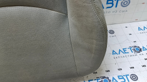 Toyota Prius 30 10-15 passenger seat cushion upholstery, gray leather, perforated, heated, wrinkled, needs cleaning