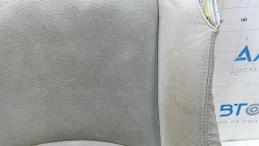Toyota Prius 30 10-15 passenger seat cushion upholstery, gray leather, perforated, heated, wrinkled, needs cleaning