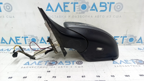 Left side mirror assembly for Mercedes C-class W205 15-21, 10+8+2 pins, turn signal, heated, backlit, auto-dimming, BSM, graphite, scratches