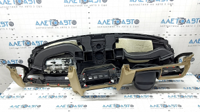 BMW 5 Series F10 11-16 Black and Beige Dashboard with Airbag