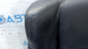 Acura ILX 13-15 driver's seat back upholstery, black leather, perforated, heated, wrinkled