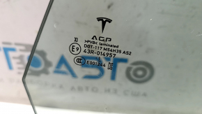 Tesla Model S 21-25 triplex rear right door glass