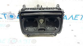 BMW 5 Series F10 11-16 center console cup holders with wood trim, scratches
