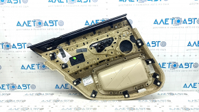 Door trim panel rear right BMW 5 F10 11-16 Dakota beige Venetobeige leather without curtain, scratches, cracks, worn handle, butt