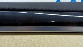 Front left door trim card BMW 5 F10 11-16 Dakota beige leather Venetobeige, dented, worn leather, scratches