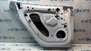 Tesla Model S 21-25 rear left door assembly, white PPSW, aluminum