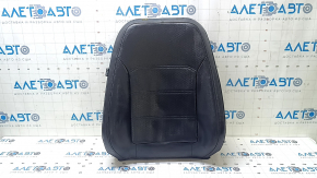 VW Passat b7 12-15 USA passenger seat back upholstery, black leather, perforated, heated, wrinkled, needs cleaning