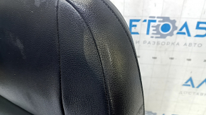 VW Passat b7 12-15 USA passenger seat back upholstery, black leather, perforated, heated, wrinkled, needs cleaning