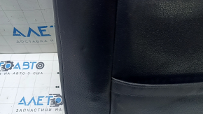 VW Passat b7 12-15 USA passenger seat back upholstery, black leather, perforated, heated, wrinkled, needs cleaning