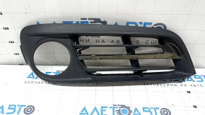 BMW 5 F10 14-16 right front bumper lower grille open for fog lights, Base, sand
